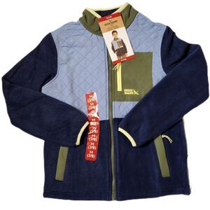 Eddie Bauer Kids Polar Fleece Jacket Medium 7/8 Peacoat Blue NWT